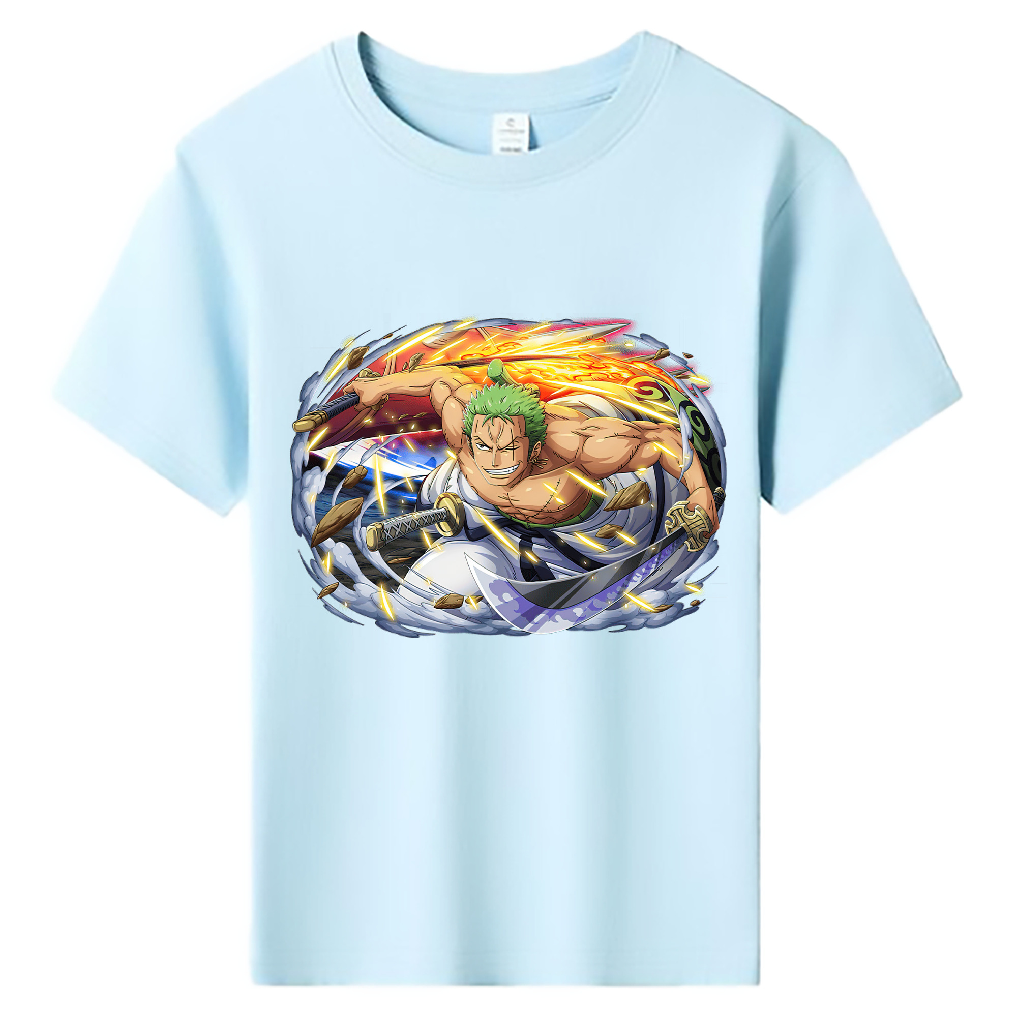 ワンピース ロロノア・ゾロ ONE PIECE Roronoa Zoro 綿100％キッズTシャツ（フロントプリント）